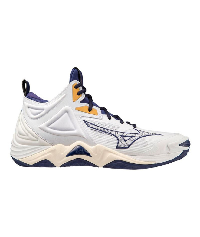 Chaussures par Volley-ball Mizuno Wave Momentum 3 Mid White