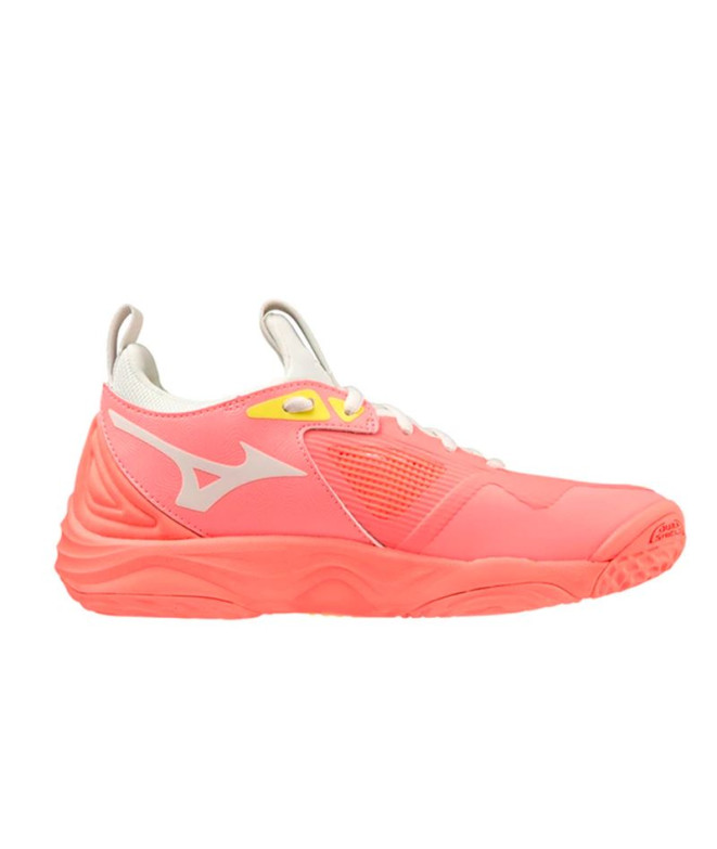 Chaussures Volley-ball Mizuno de Wave Momentum 3 Pink Femme