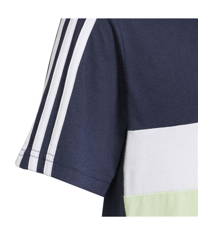 Camiseta adidas 3 Bnadas Infantil Azul