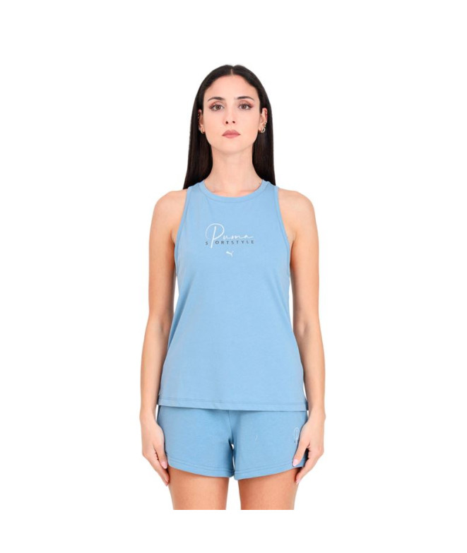 Camiseta Mulher Puma Bppo-000765 Blank Ba Azul