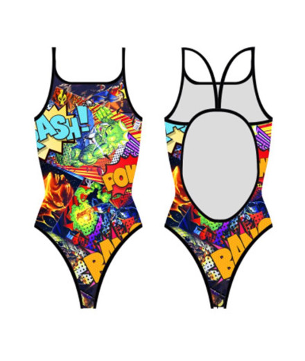 Fato de banho Turbo Brace fino Super Comic Laranja