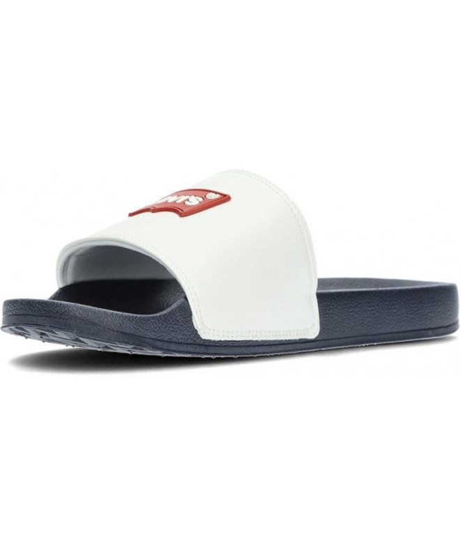 Tongs Levis June Batwing Patch Homme Blanc