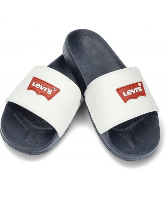 Tongs Levis June Batwing Patch Homme Blanc