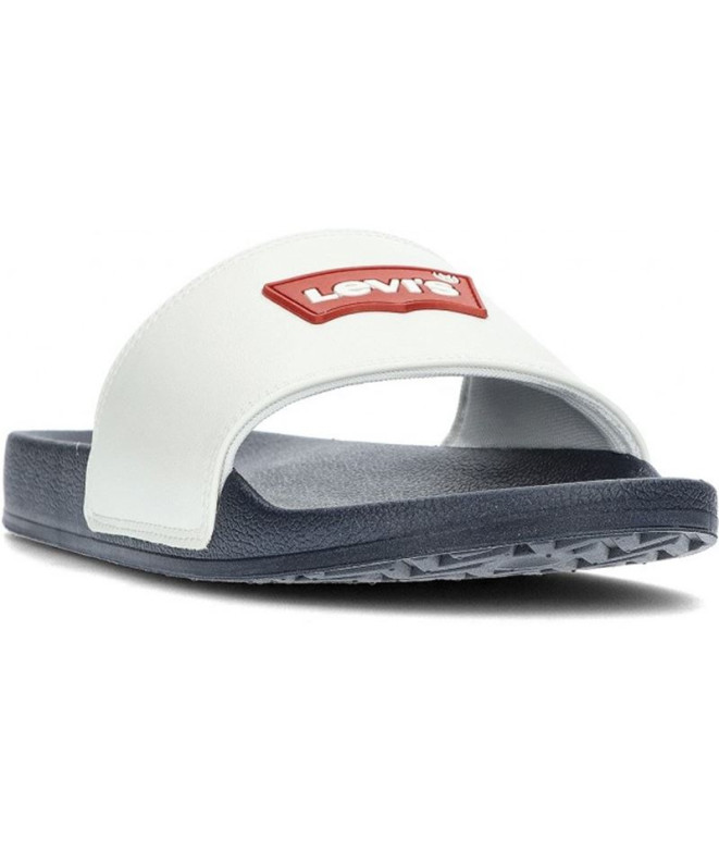 Tongs Levis June Batwing Patch Homme Blanc