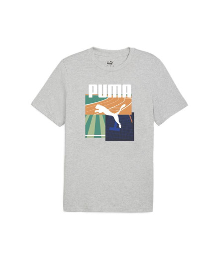 Camiseta Puma GRAPHICS ummer em cinzento claro Homem Camiseta Puma GRAPHICS ummer em cinzento claro Homem