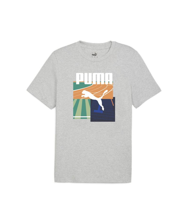 Camiseta Puma GRAPHICS ummer em cinzento claro Homem
