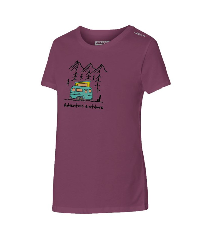 Camiseta de Montanha Joluvi Adventure Mountains Mulher Oquidea
