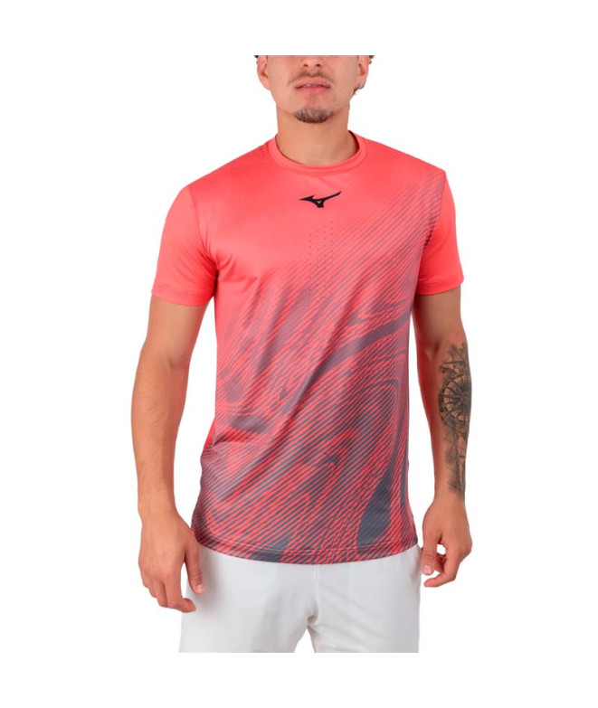 Camiseta by Pádel Mizuno Charge Shadow Graphic Homem Red