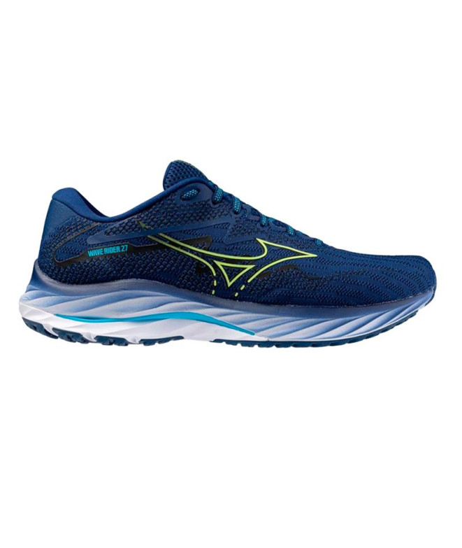 Chaussures De Running Mizuno Wave Rider 27 Homme Blue