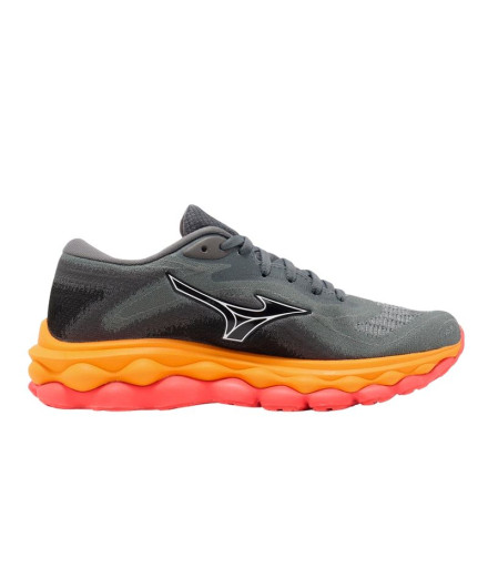 Chaussures De Running Mizuno Wave Sky 7 Femme Gris Foncé