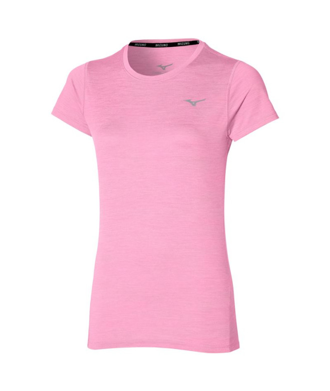 Camiseta by Fitness Mizuno Impulse Core Mulher Pink