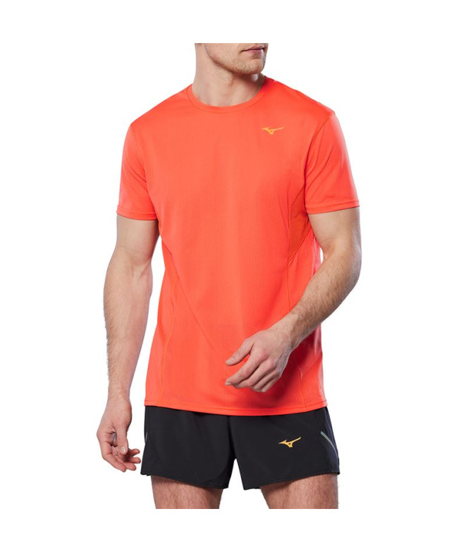 T-shirt de Running Mizuno Dryaeroflow Homme Orange