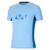 Camiseta by Running Mizuno Dryaeroflow Graphic Homem Blue