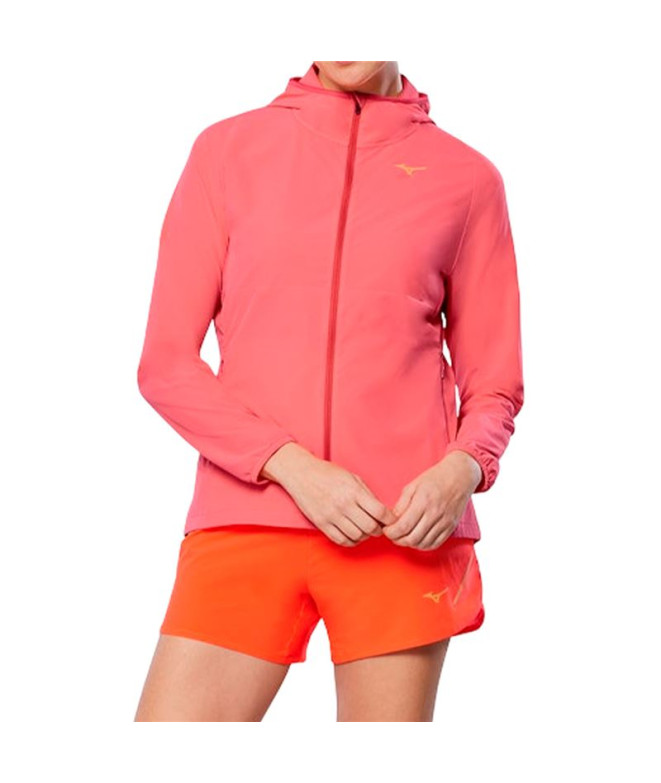 Casaco de Running Mizuno Alfa Mulher Vermelho