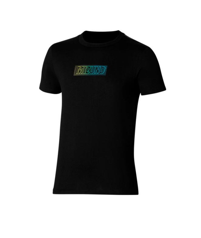 T-shirt de Fitness Mizuno Ruban adhésif noir Homme