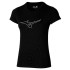 Camiseta de Fitness Mizuno Logotipo RB Preto mulher