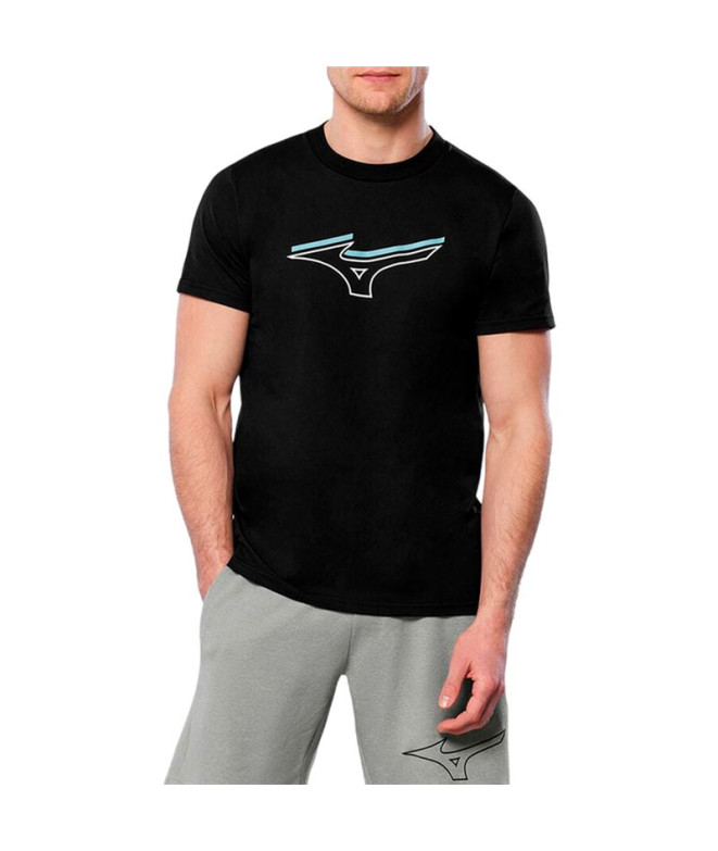 Camiseta de Running Mizuno Athletics Rb Homem Preto