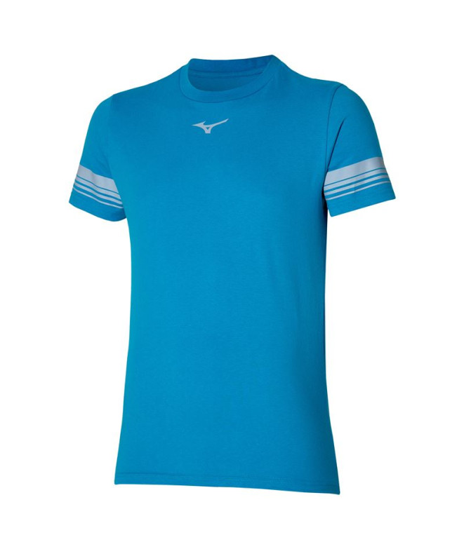 T-shirt de Running Mizuno Athlétisme Mizuno Homme Bleu