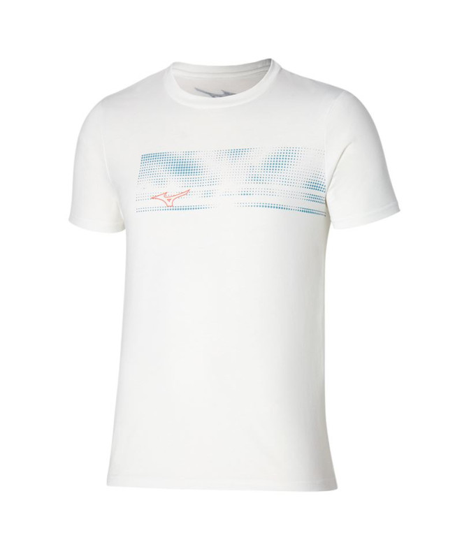 Camiseta de Running Mizuno Athletics Graphic Hombre Blanco