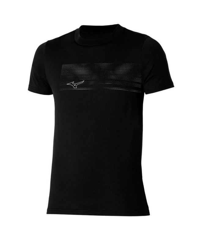 Camiseta by Running Mizuno Athletics Graphic Homem Black