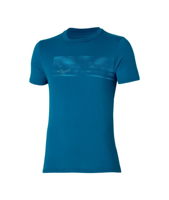 T-shirt by Running Mizuno Athletics Graphic Homme Blue