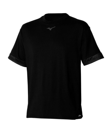 Camiseta De Running Mizuno Athletics Mesh Homem Preto