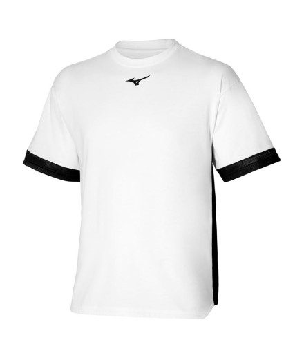 T-shirt De Running Mizuno Athletics Mesh Homme Blanc T-shirt De Running Mizuno Athletics Mesh Homme Blanc