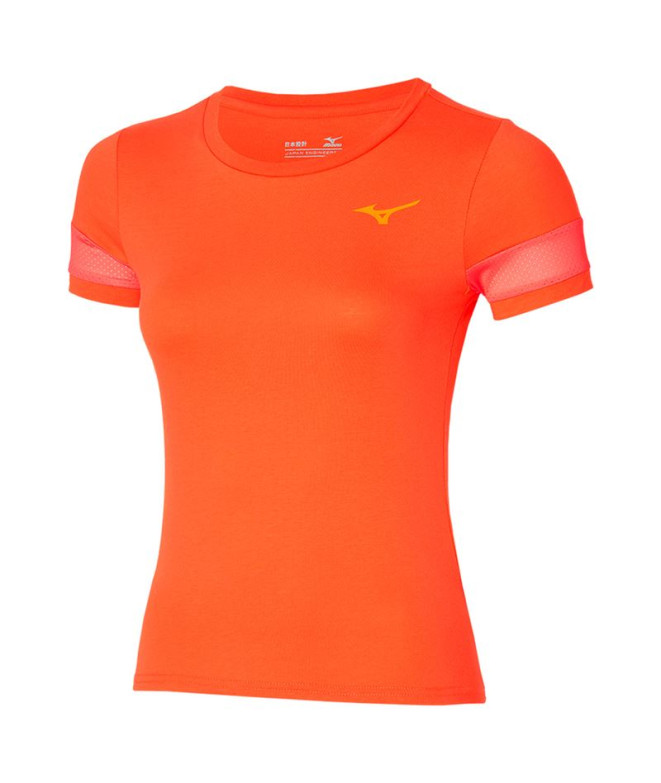 Camiseta de Running Mizuno Athletics Mizuno Mujer Naranja