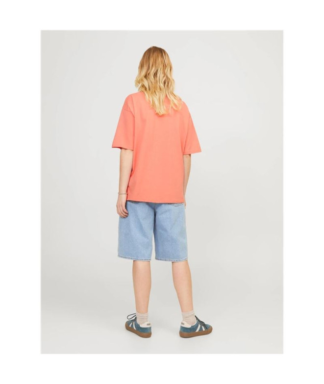 Camiseta Jack & Jones Jxpaige Mujer Coral