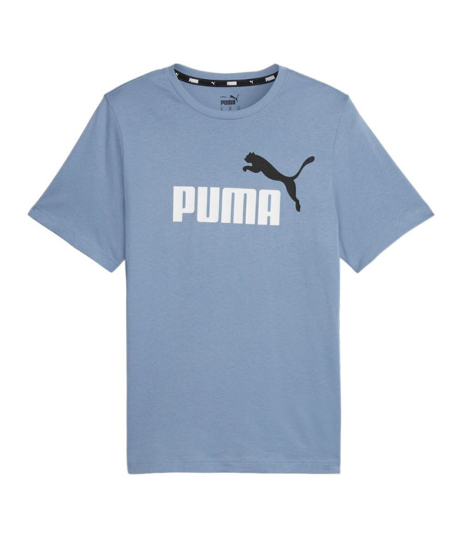 Camiseta Puma Essentials+ 2 Col Logo Azul Homem