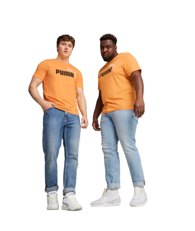 T-shirt Puma Essentials+ 2 Col Logo Orange Homme