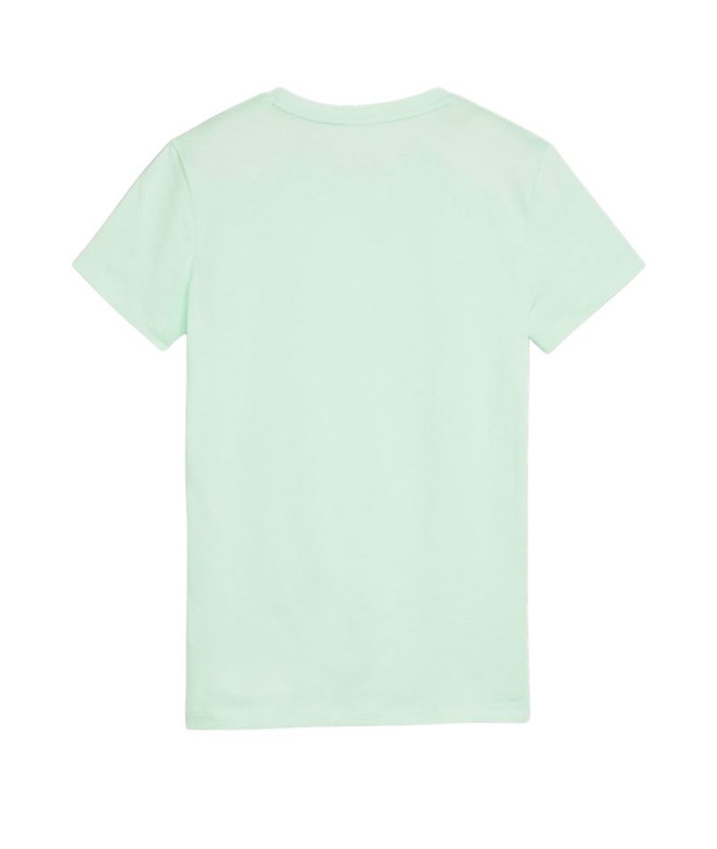 Camiseta Puma Essentials Logo Verde Mulher