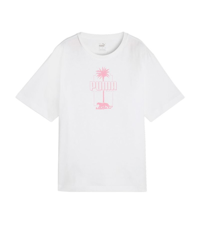 T-shirt Puma Essentials+ PALM ESORT Blanc Femme