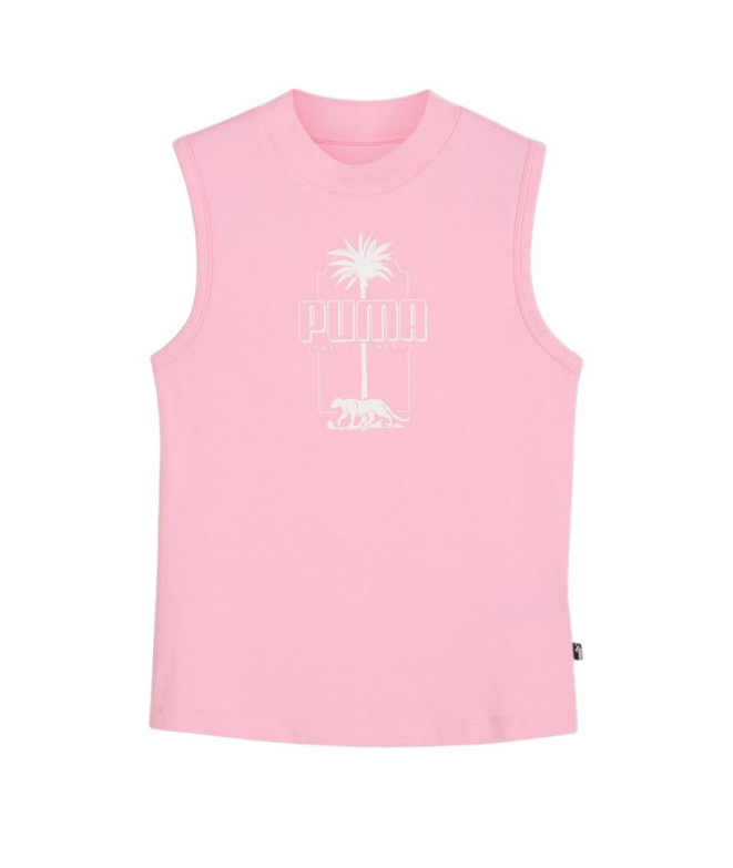 Camiseta Puma Essentials+ PALM ESORT Rosa Mulher