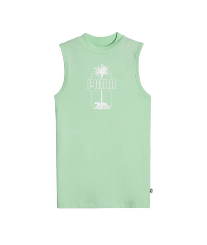 Camiseta Puma Essentials+ PALM ESORT Verde Mujer