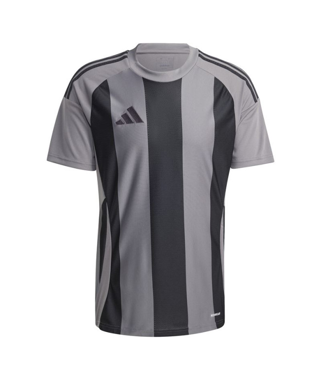 T-shirt de Football adidas Striped 24 Homme Grey