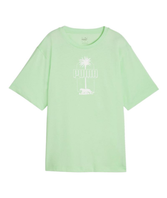 Camiseta Puma Essentials+ PALM RESORT Graphic Green Mulher