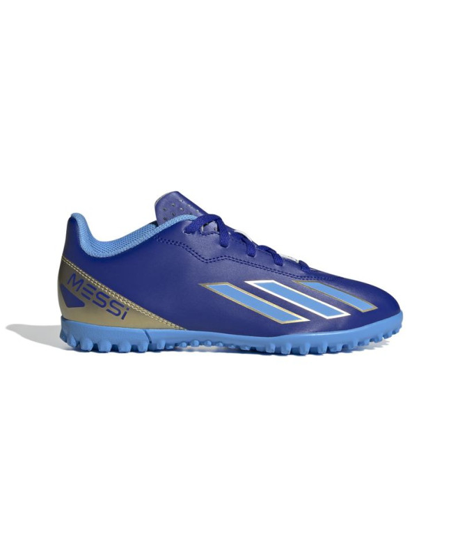 Sapatilhas de futebol sala adidas X Crazyfast Club Tf Messi Infantil Azul