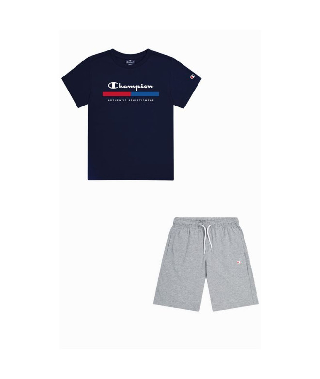 Fato de treino Champion Set Infantil Cinzento-marinho