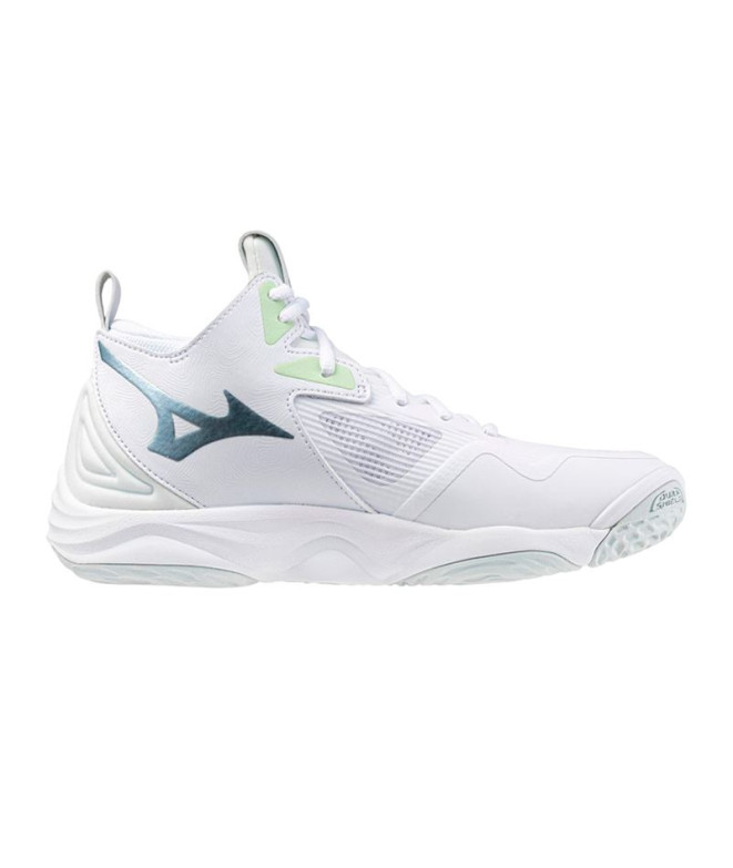 Chaussures par Volley-ball Mizuno Wave Momentum 3 Mid White