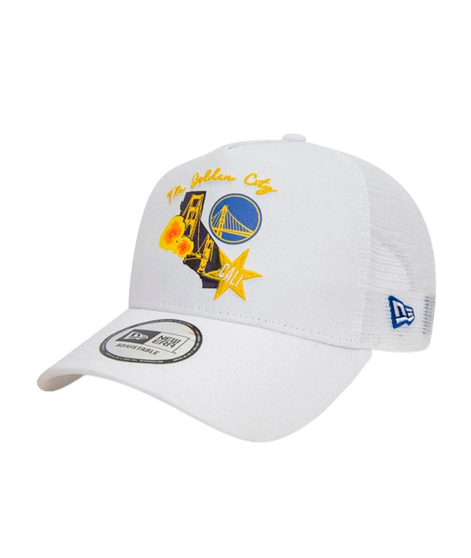 Boné New Era NBA Team Logo Golden State Warriors Trucker Branco Homem