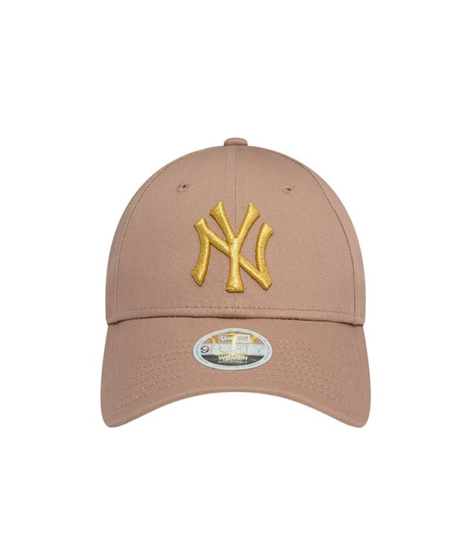 Casquette New Era New York Yankees Metallic 9FORTY Femme Marron