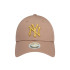 Boné New Era New York Yankees Metallic 9FORTY Mulher Castanho