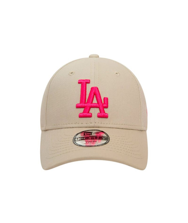 Boné New Era LA Dodgers League Essential 9FORTY Youth infantil Bege