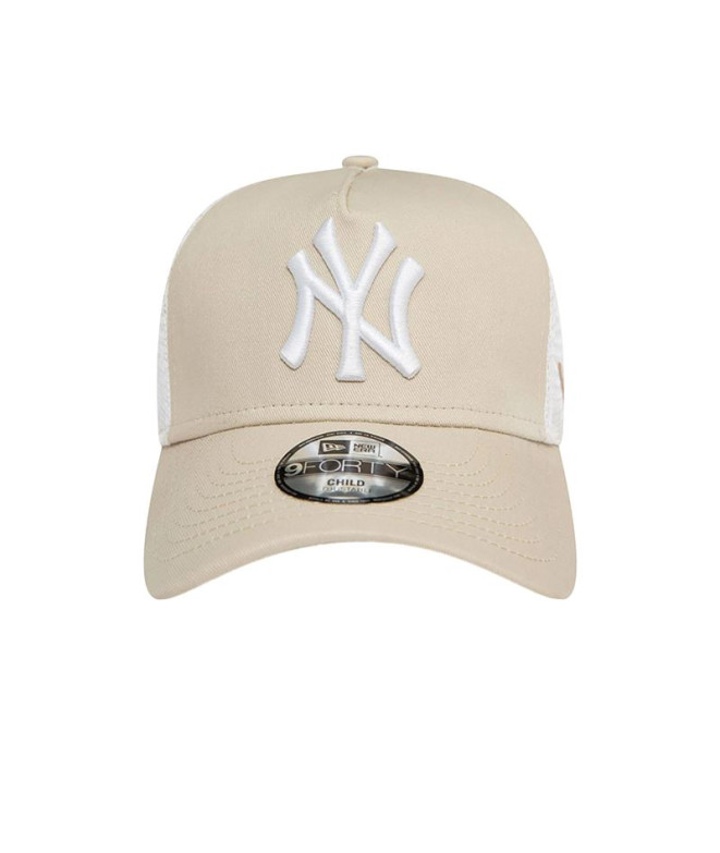 Boné New Era New York Yankees Youth League A-Frame Trucker Infantil Creme