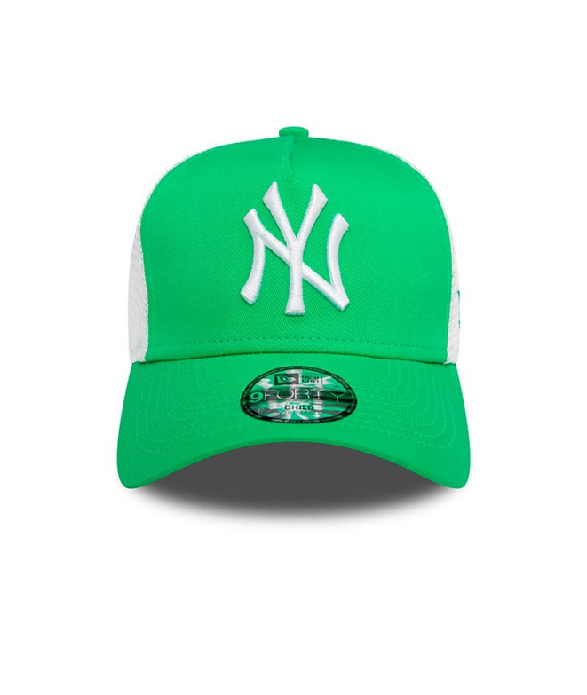 Boné New Era New York Yankees Youth League A-Frame Trucker Infantil Verde