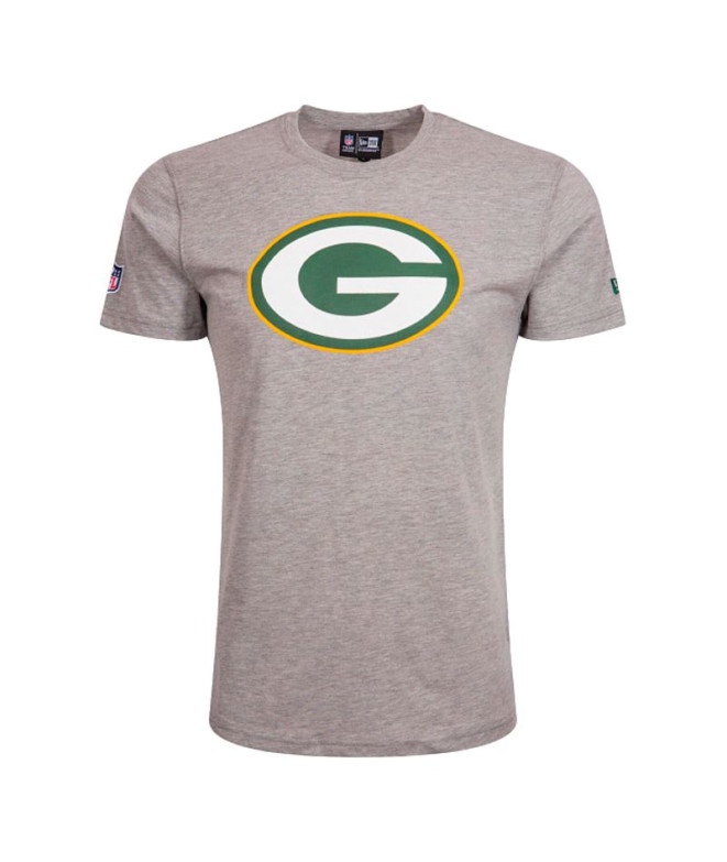 Camiseta New Era NFL Green Bay Packers Regular Homem Cinzento