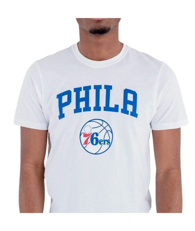 Camiseta New Era Philadelphia 76ers NBA Regular Branco Homem