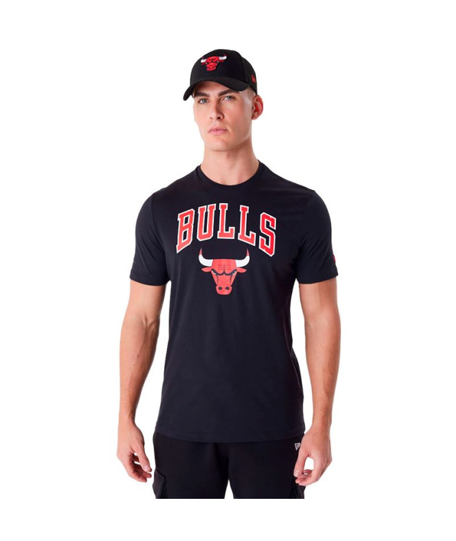 Camiseta New Era NBA Regular Chicago Bulls Preto Homem