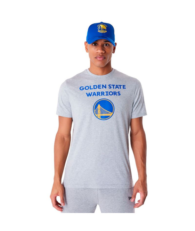Camiseta New Era NBA Regular Golden State Warriors Cinzento Homem